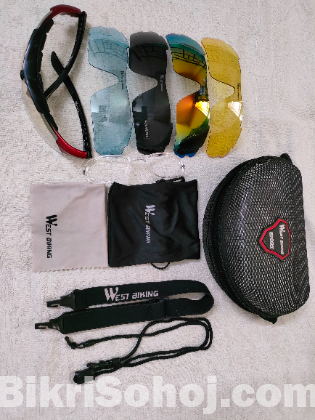 West Biking Polarized Cycling Sunglass with 5 Different Lens